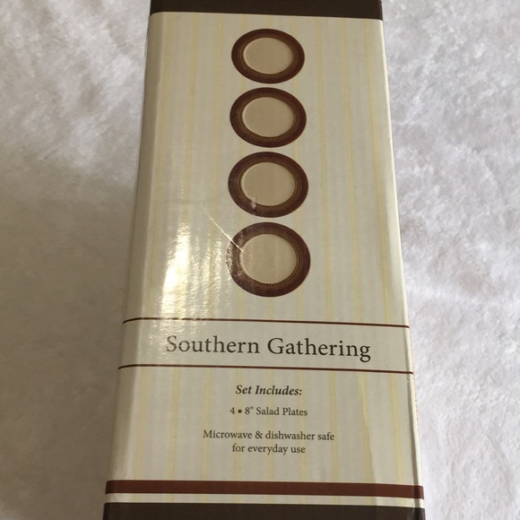 Paula Dean Southern Gathering salad plates. Includes 4 - 8” plates NIB - Picture 2 of 3